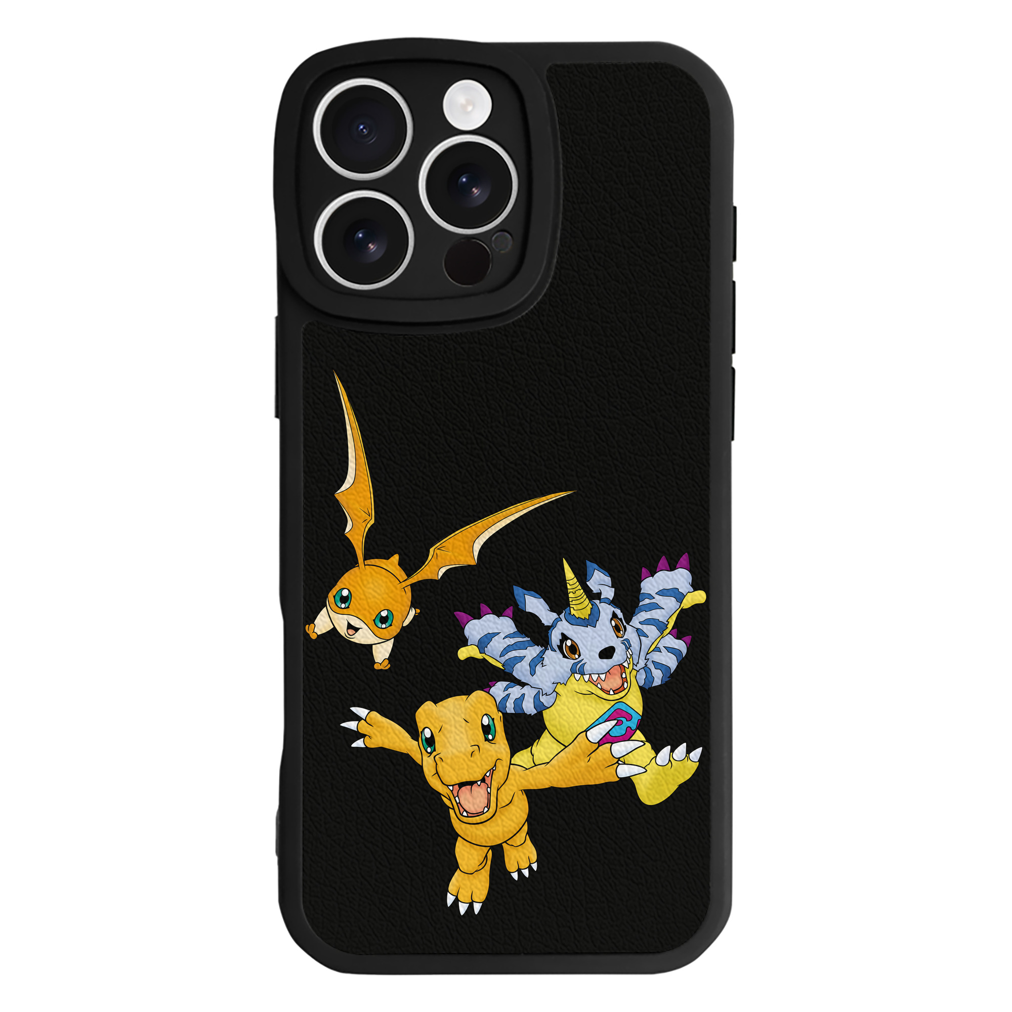 （画像用） Digimon デジタルモンスター/デジモン 【iPhone 16シリーズ対応】シリコンスマホケース（レザー調） 材質：シリコン